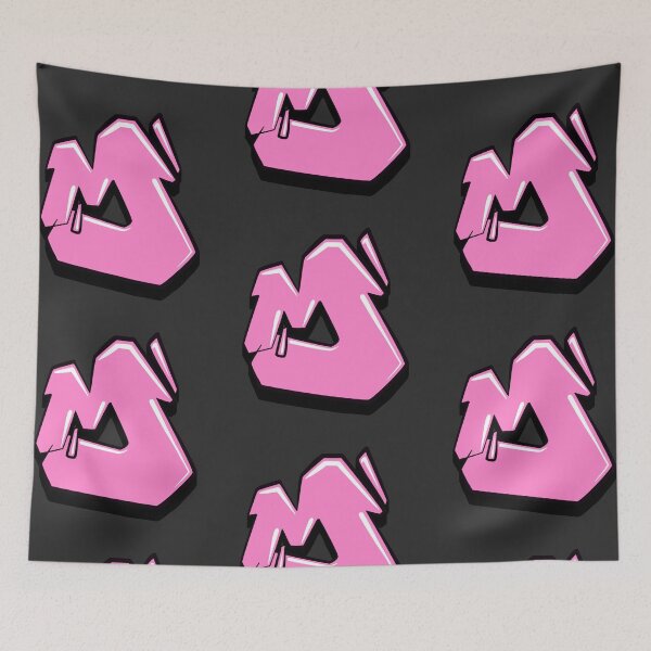 Item preview, Graffiti Letter M (Pink) designed and sold by NameGraffiti.