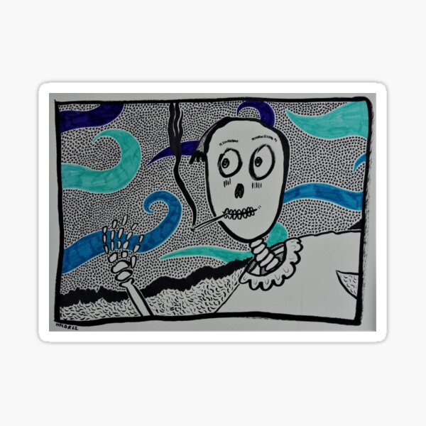 crane à la cigarette Sticker