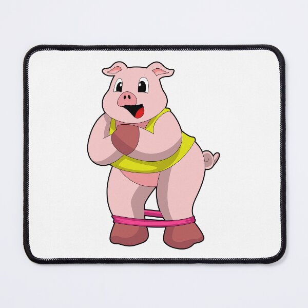 Item preview, Pig at Fitness with Rubber band designed and sold by Snabdesign84.