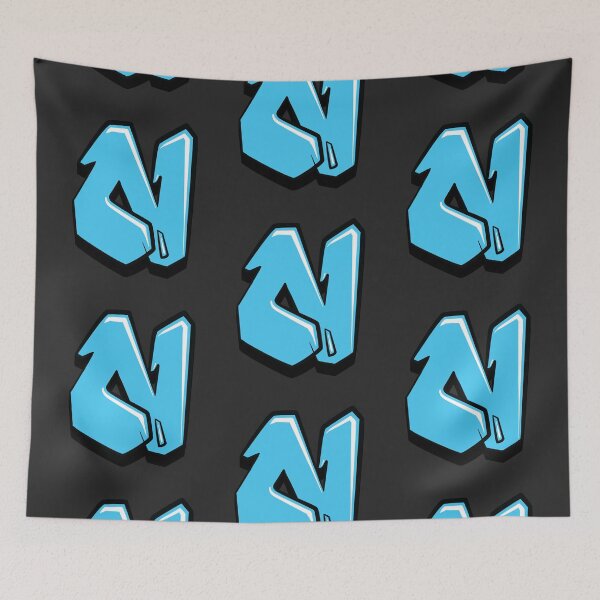 Item preview, Graffiti Letter N (Blue) designed and sold by NameGraffiti.