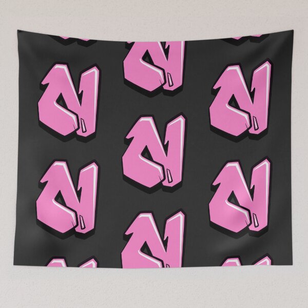 Item preview, Graffiti Letter N (Pink) designed and sold by NameGraffiti.