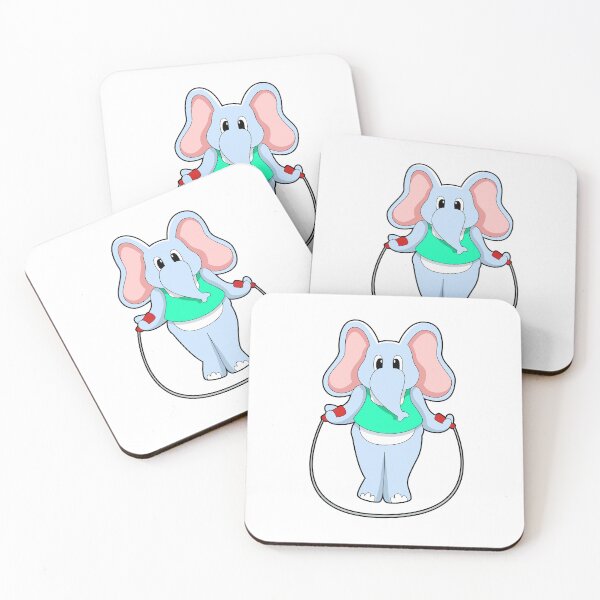 Item preview, Elephant at Fitness with Skipping rope designed and sold by Snabdesign84.