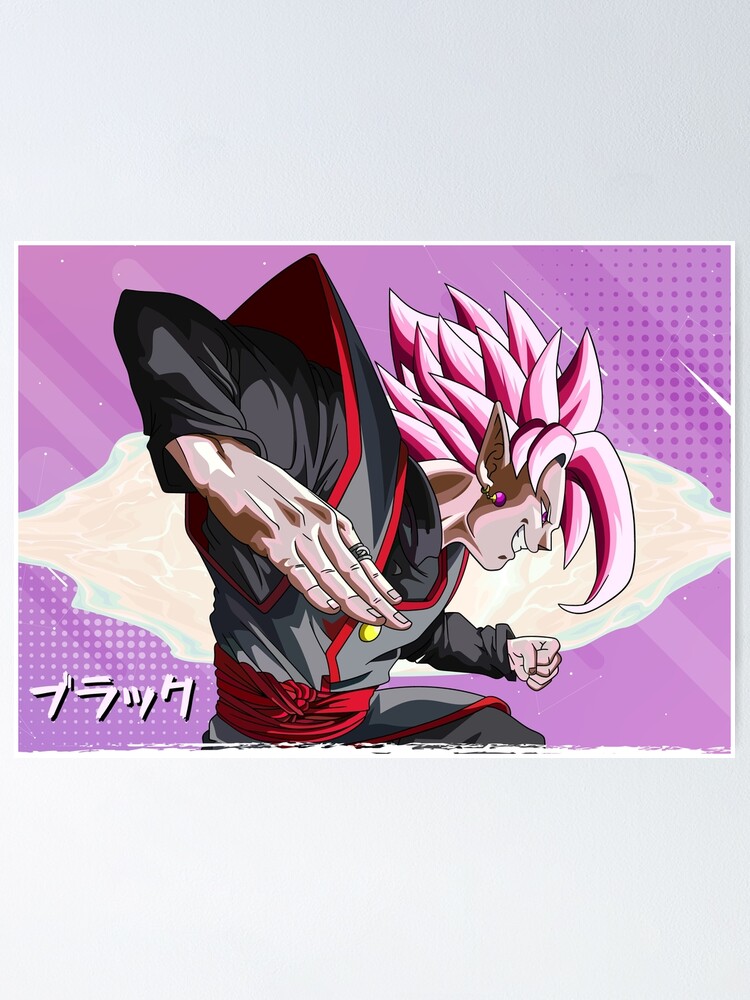 Goku Black Rose Super Saiyan 4 Poster for Sale by reelanimedragon