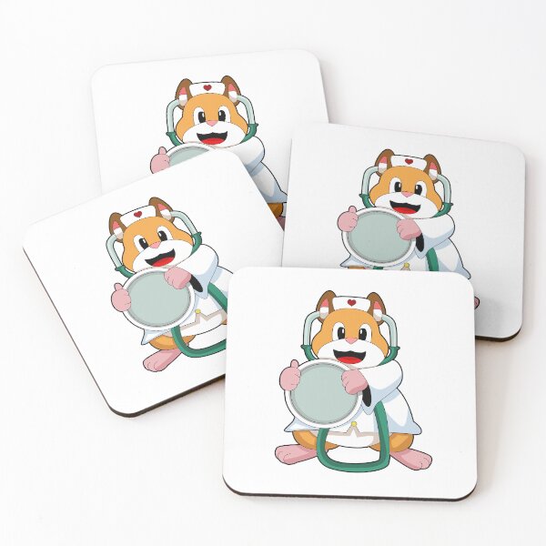 Item preview, Hamster as Doctor with Stethoscope designed and sold by Snabdesign84.