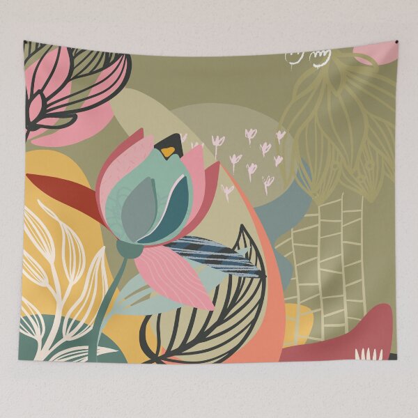 Item preview, Abstract Colourful Flowers 19 designed and sold by simplydesignart.