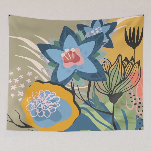 Item preview, Abstract Colourful Flowers 18 designed and sold by simplydesignart.