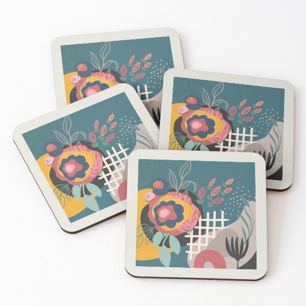 Item preview, Abstract Colourful Flowers 16 designed and sold by simplydesignart.