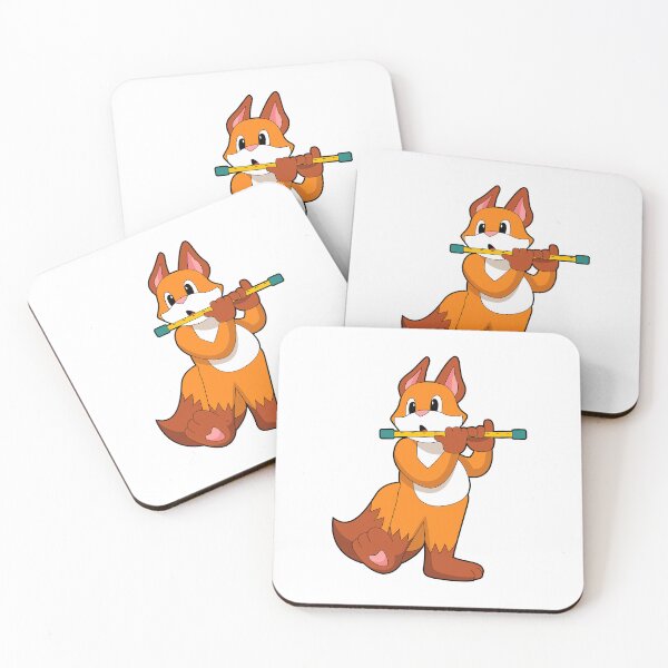 Item preview, Fox at Music with Flute designed and sold by Snabdesign84.