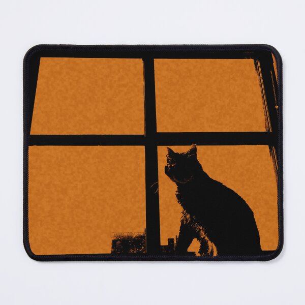 Item preview, Orange and Black Cat's Silhouette at the Window designed and sold by TeachUrb.
