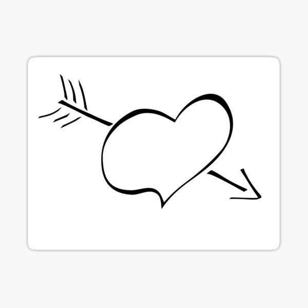 “Heart black and white” Sticker for Sale by Fashionweek2022 | Redbubble