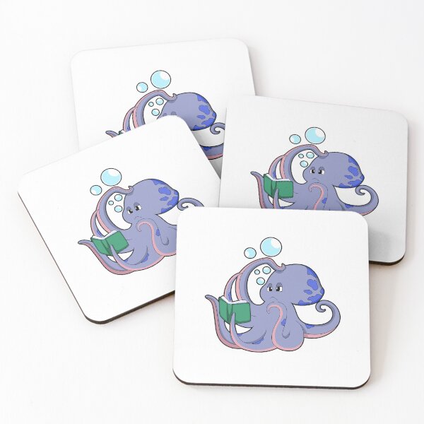 Item preview, Octopus at Reading with Book designed and sold by Snabdesign84.