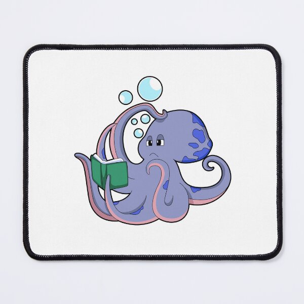 Item preview, Octopus at Reading with Book designed and sold by Snabdesign84.