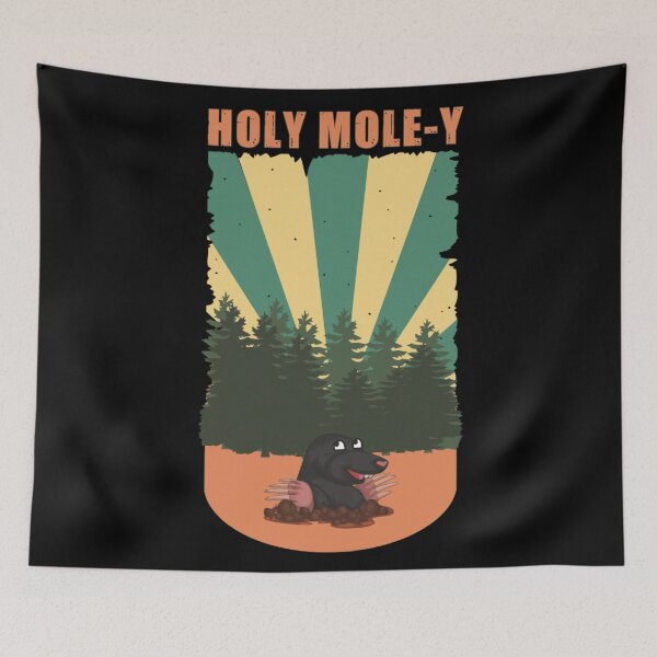 Item preview, Holey moley - vintage mole pun designed and sold by SidTastic .
