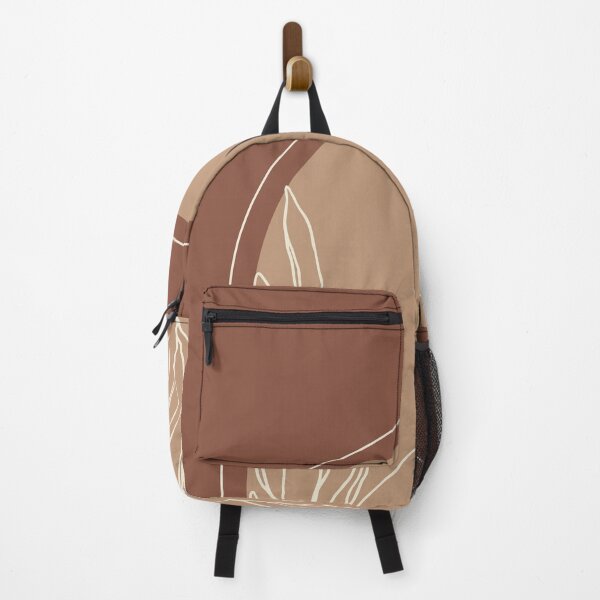 Item preview, Minimal Modern Abstract Shapes White leaf Warm Tones Design designed and sold by zedonee.