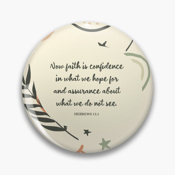 Item preview, Hebrews 11:1 - Faith is Confidence, Bible Verse designed and sold by StudioCitrine.