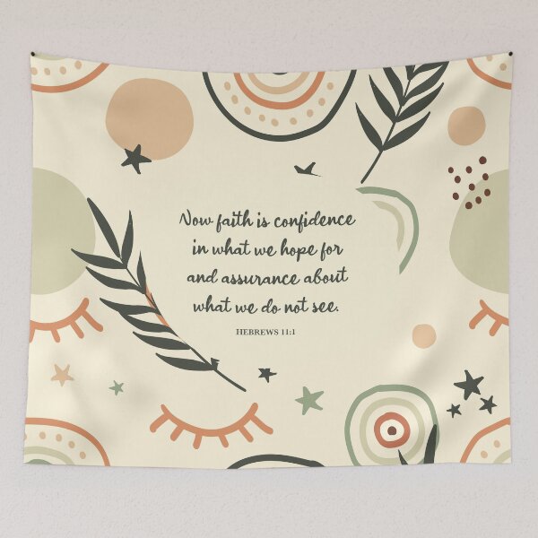 Item preview, Hebrews 11:1 - Faith is Confidence, Bible Verse designed and sold by StudioCitrine.