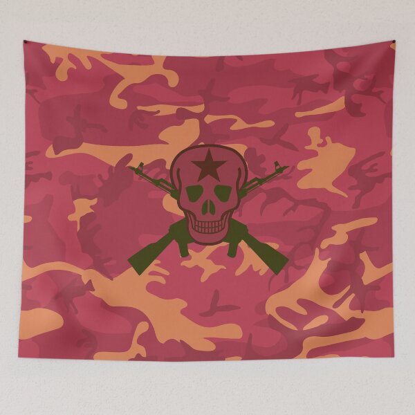 Item preview, Skull Army - Fire brick and Tangerine Camouflage designed and sold by uphome.
