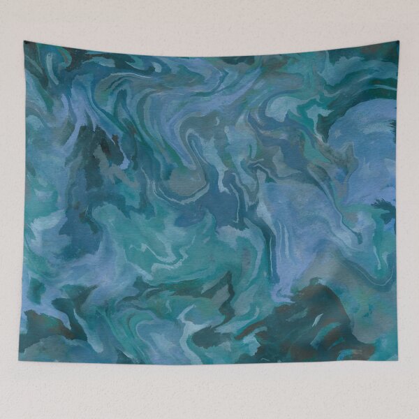 Aperçu de l'œuvre Marbre Ocean Current - Bleu créée et vendue par Allison Stockslager.