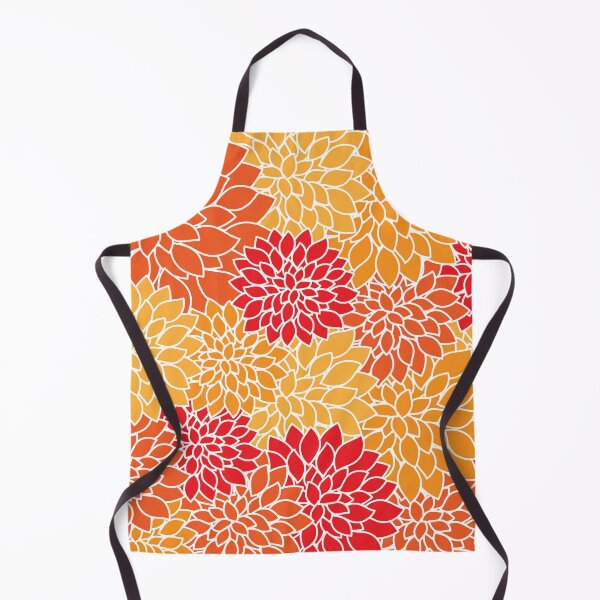 Item preview, Red orange flowers designed and sold by Zip-Zup.