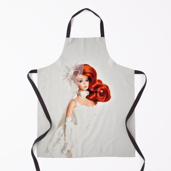Item preview, red head cosplay vintage retro doll wedding gown print kwai doll print mask print poster designed and sold by mystic lady vintage art and fashion designs.
