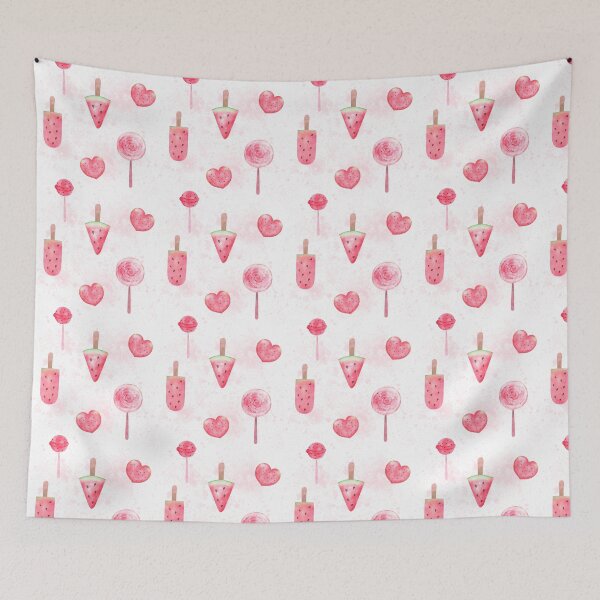 Item preview, Watermelon seamless patterns, summer, butterfly, juicy watermelon, lollipop, watermelon ice cream. designed and sold by AnaGuziiArt.