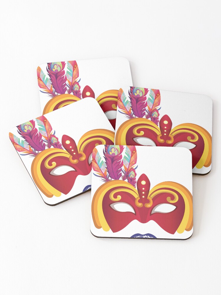 Thumbnail 1 of 5, Coasters (Set of 4), Masky designed and sold by Mychap.