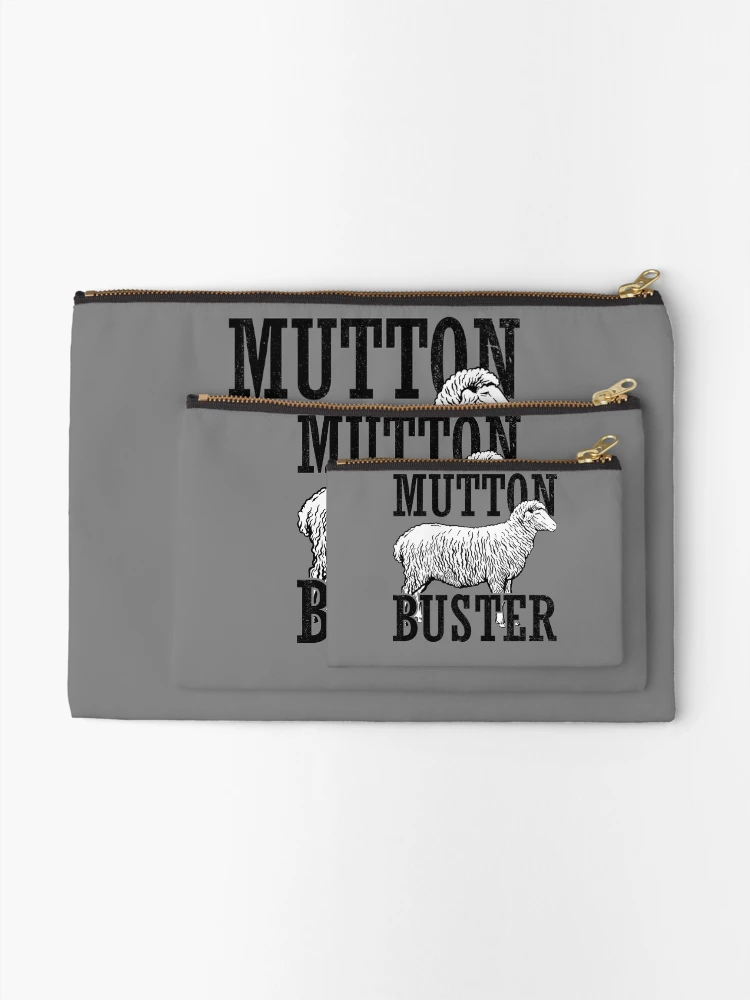 Thumbnail 2 of 4, Zipper Pouch, Mutton Buster Rodeo State Fair Kids Sheep Riding Gear designed and sold by DynamicDesign.