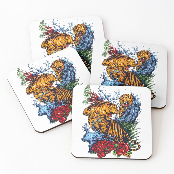 Item preview, Tigers Fight designed and sold by Tia-Ako.