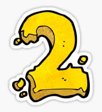 cartoon number two Sticker