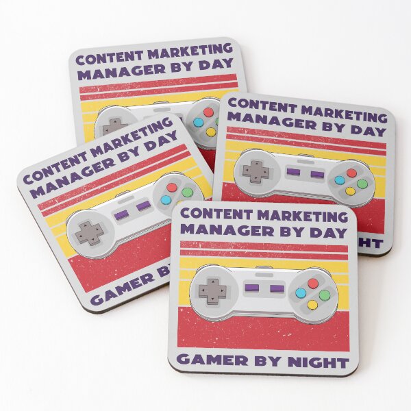 Item preview, Content marketing manager by day gamer by night, dark text, funny marketer gamer lover, content marketing manager gamer designed and sold by SGS-.