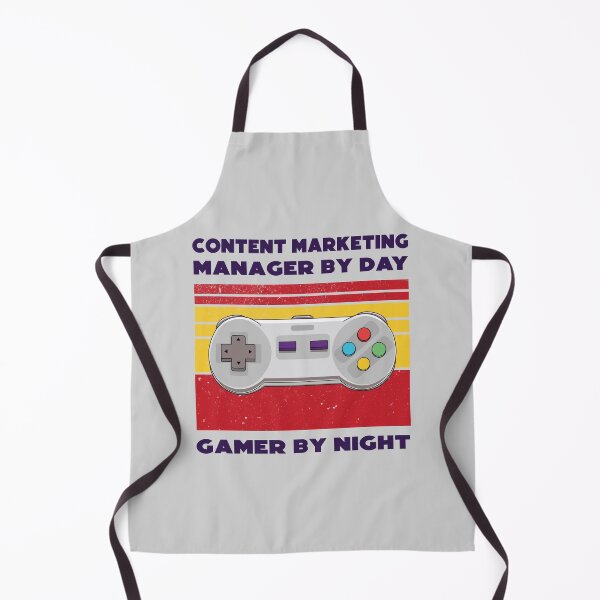 Item preview, Content marketing manager by day gamer by night, dark text, funny marketer gamer lover, content marketing manager gamer designed and sold by SGS-.