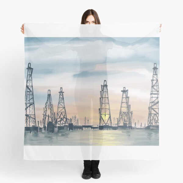 Item preview, Hand Painting Offshore Oil Platform designed and sold by anararan.