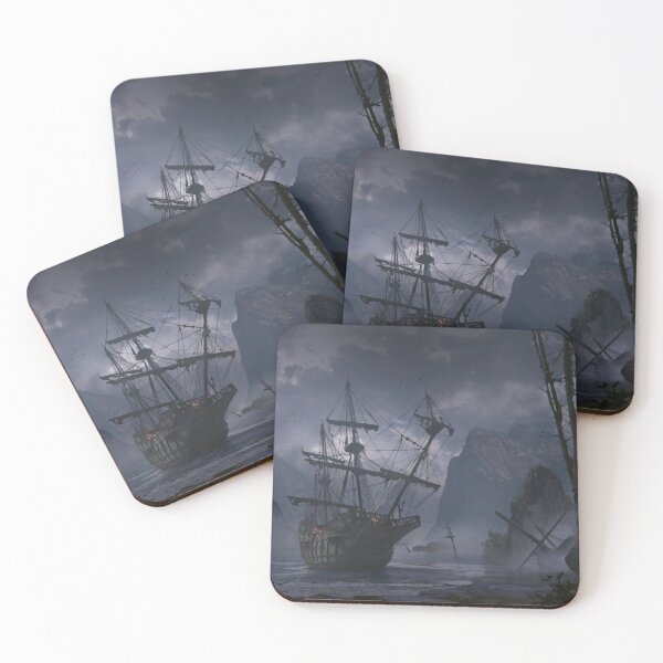 Item preview, Ship anchors in bay designed and sold by JapanHeavenArt.