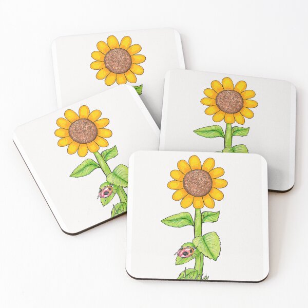 Item preview, Cute Sunflower with a cuter ladybug designed and sold by papajimmy.