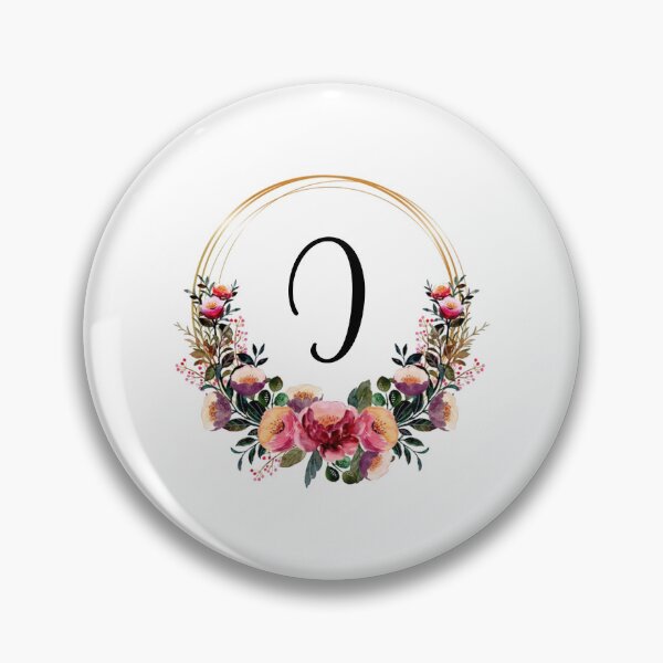 Item preview, Monogram with Pink Floral | Monogram Letter I designed and sold by JustSeasons.