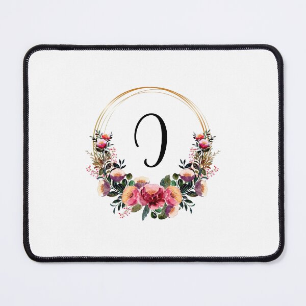 Item preview, Monogram with Pink Floral | Monogram Letter I designed and sold by JustSeasons.
