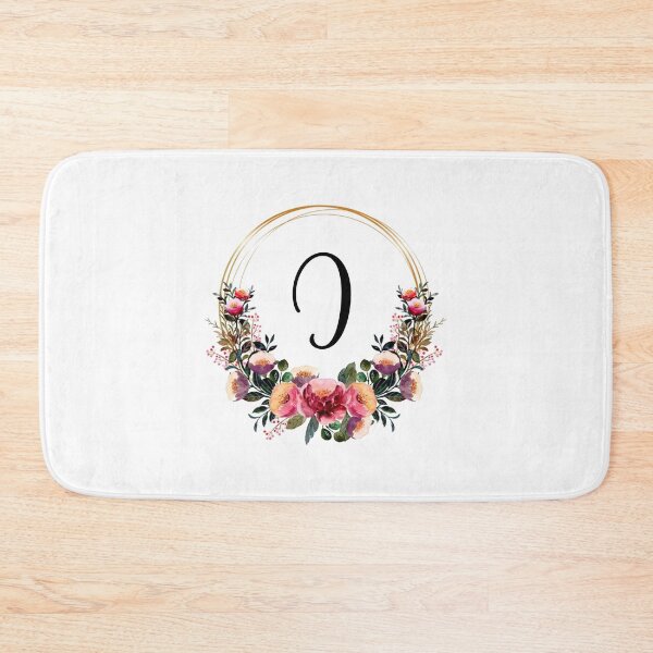 Item preview, Monogram with Pink Floral | Monogram Letter I designed and sold by JustSeasons.