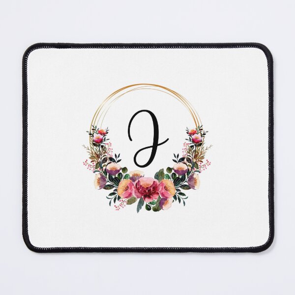 Item preview, Monogram with Pink Floral | Monogram Letter J designed and sold by JustSeasons.