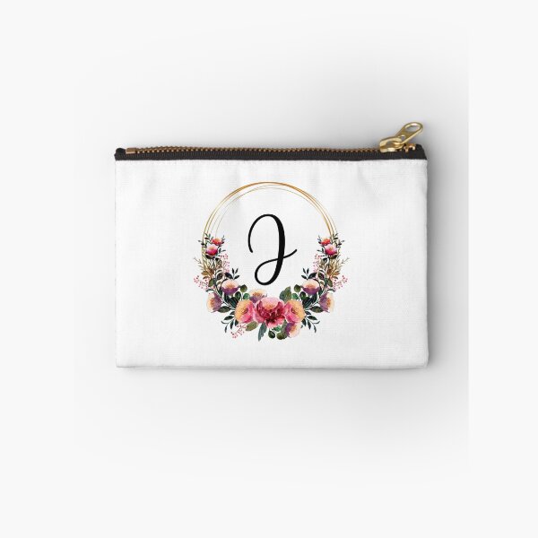 Aperçu de l'œuvre monogramme avec floral rose | Monogramme Lettre J créée et vendue par JustSeasons.
