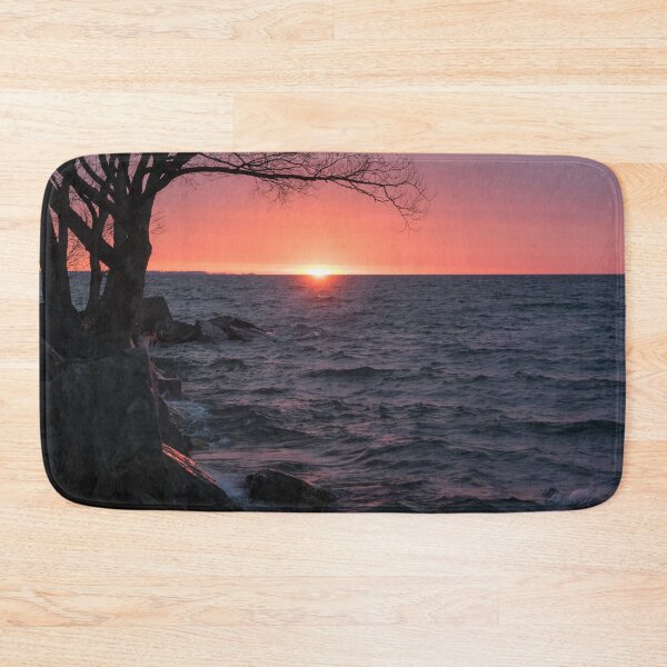Item preview, Framed by Willows - Rough Waterside Sunrise on Lake Ontario in Toronto designed and sold by Georgia Mizuleva.