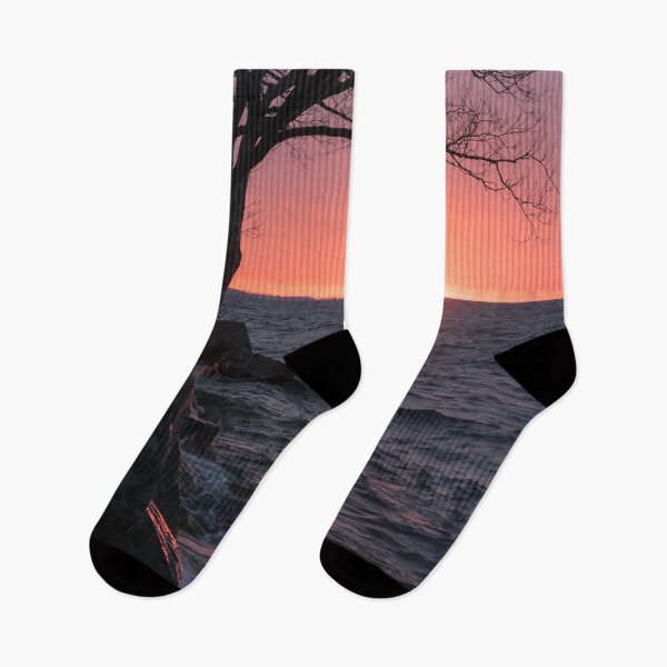 Item preview, Framed by Willows - Rough Waterside Sunrise on Lake Ontario in Toronto designed and sold by Georgia Mizuleva.