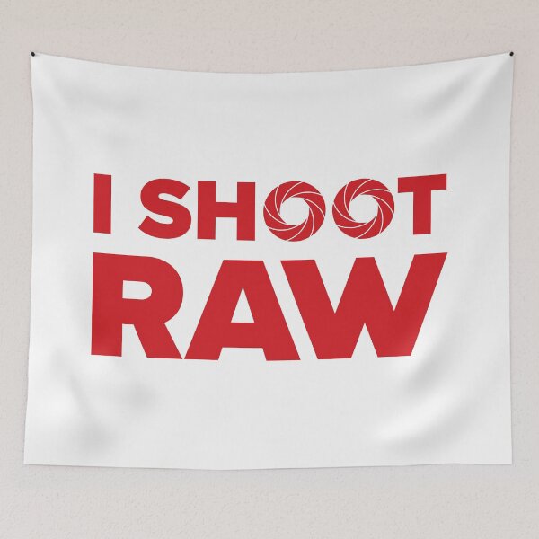 Item preview, I Shoot Raw - Photography Design (Red on White) designed and sold by STUDIO-72.