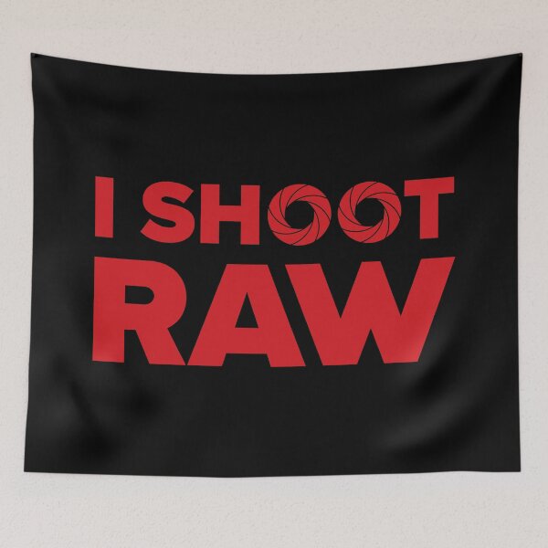 Item preview, I Shoot Raw - Photography Design (Red on Black) designed and sold by STUDIO-72.