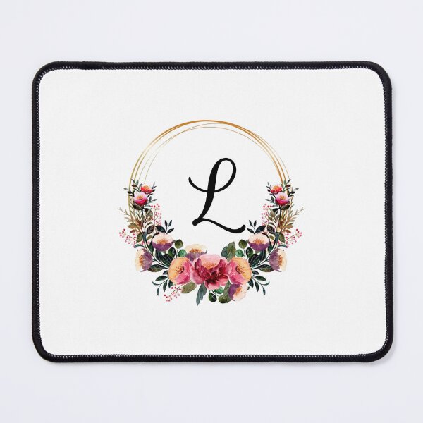 Item preview, Monogram with Pink Floral | Monogram Letter L designed and sold by JustSeasons.