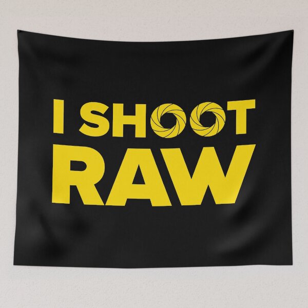 Item preview, I Shoot Raw - Photography Design (Yellow on Black) designed and sold by STUDIO-72.
