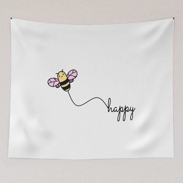 Item preview, BEE HAPPY - Happy Environmental Protection BEE - Cute pun designed and sold by urban-design.