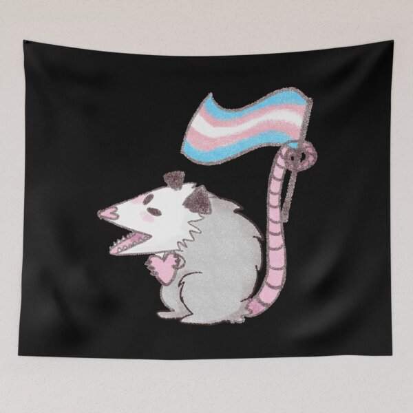 Item preview, Trans Pride Opossum Classic . designed and sold by lottieinlien.
