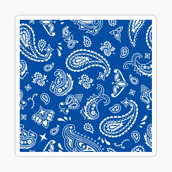 Bandana Seamless Pattern Blue Sticker