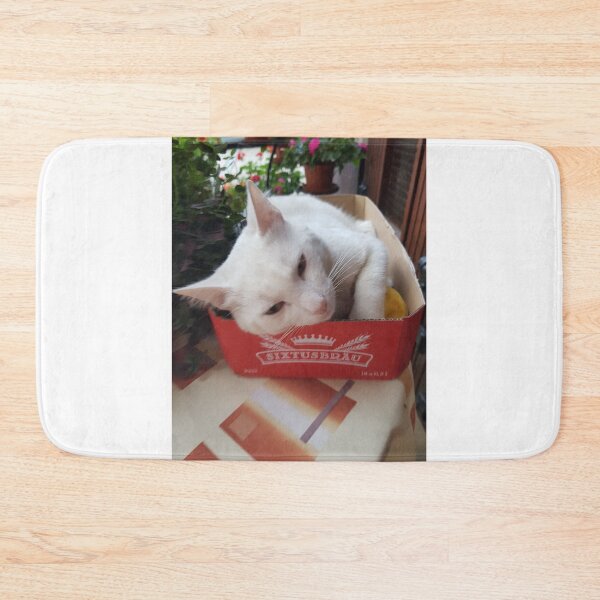 Item preview, white cat designed and sold by barbich.