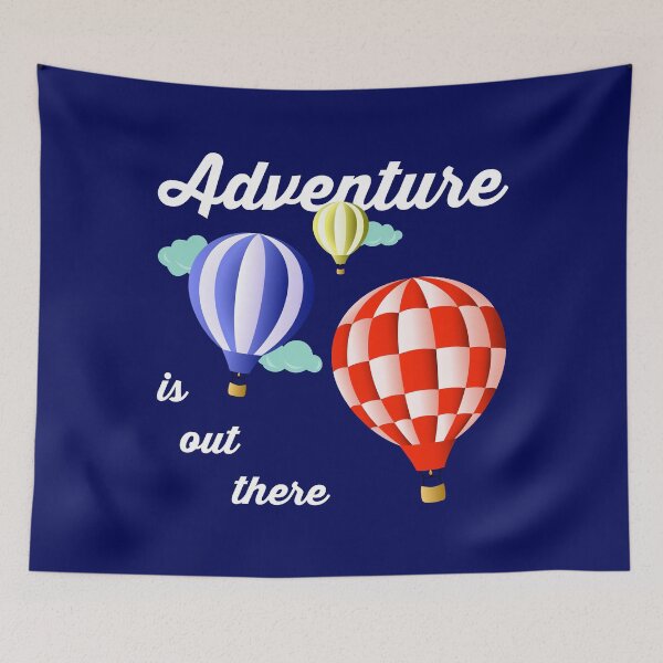 Item preview, Adventure Is Out There Hot Air Balloons designed and sold by Happy Puppy Print On Demand.